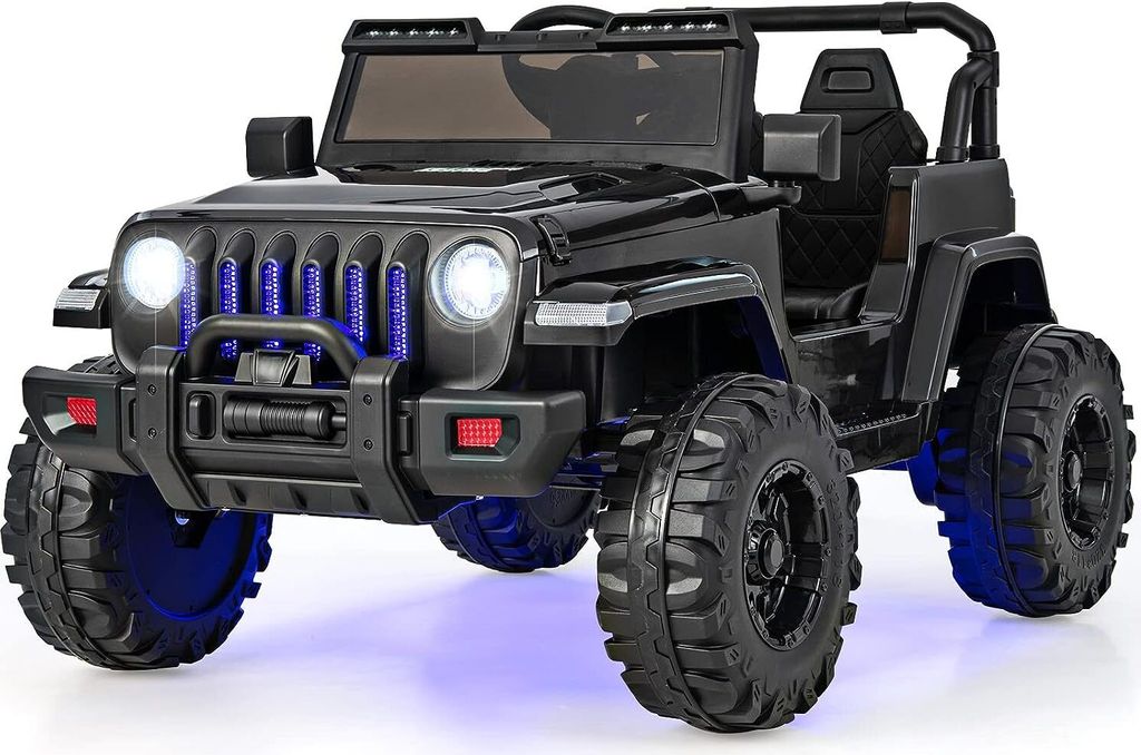 12V Kinder Elektroauto, Kinderauto mit 2,4G Fernbedienung & Scheinwefer & Musik, Elektro Auto für Kinder ab 3 Jahren, bis zu 35 kg belastbar (Schw...