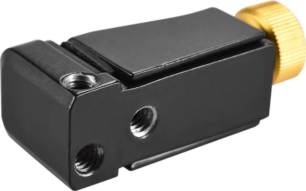 LC-12 Supporto regolabile per telefono cellulare in metallo, mini morsetto per telefono cellulare, adattatore per treppiede con 3 pezzi fori per viti da 1/4 di pollice per iPhone, Samsung, Huawei, Xiaomi, smartphone, video slider