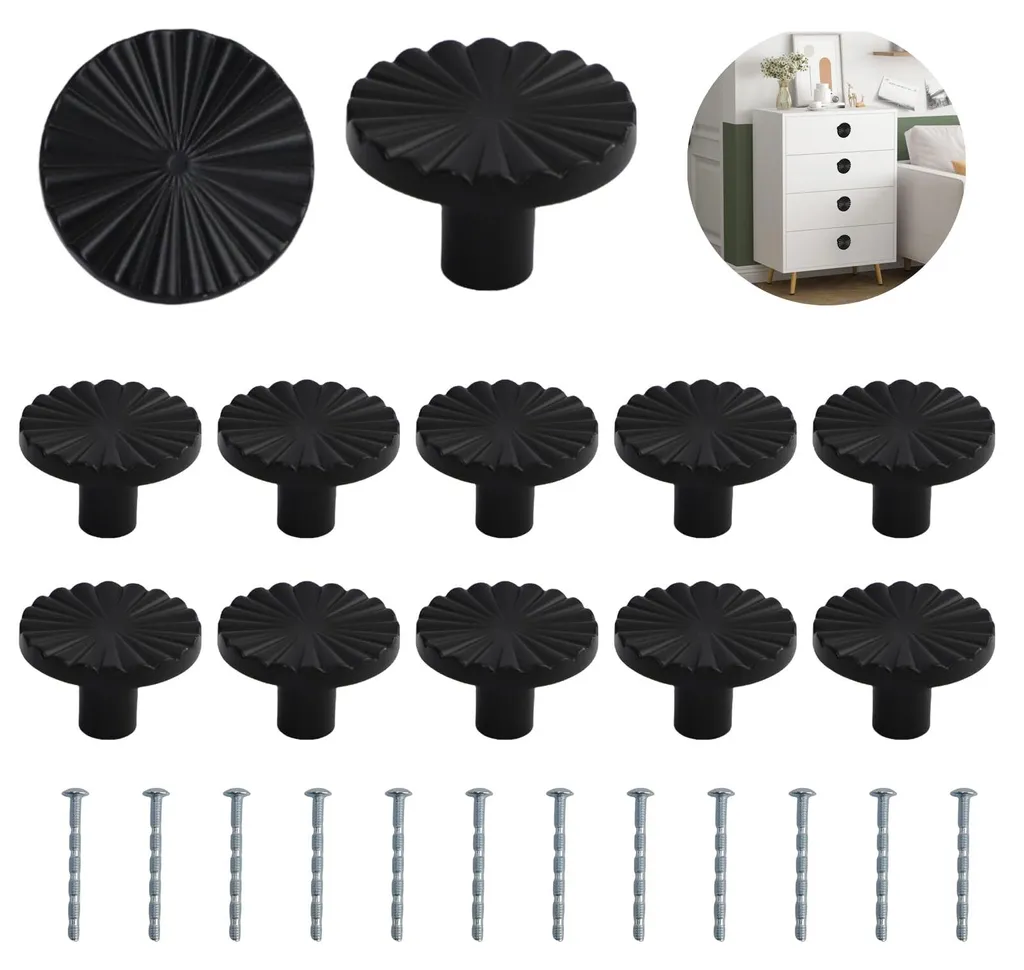 Rénover vos Meubles avec ces 12 Boutons Noirs et Vis Ajustables Faciles