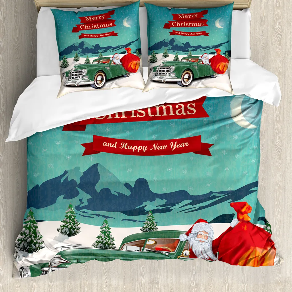 Copripiumino Antiacaro ABAKUHAUS Natale Rosso Matrimoniale 230x220