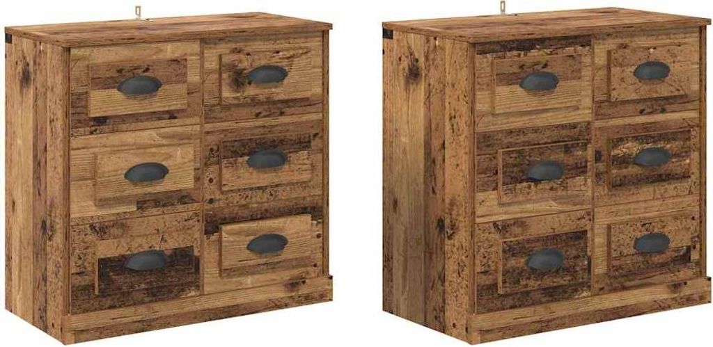 Sideboards 2 pcs Altholz 70 x 35,5 x 67,5 cm Holzwerkstoff