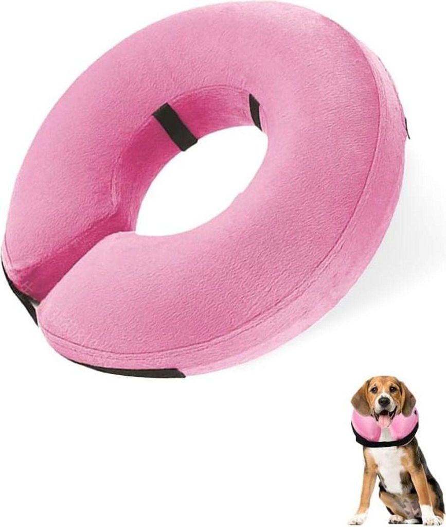 Halskrause Hund Aufblasbar Rosa,Schutzkragen Hund,Hundekragen Leckschutz,Halskrause Katze,Kragen fš¹r Hund Nach Op,Weicher Halskragen Katze,Wiede...