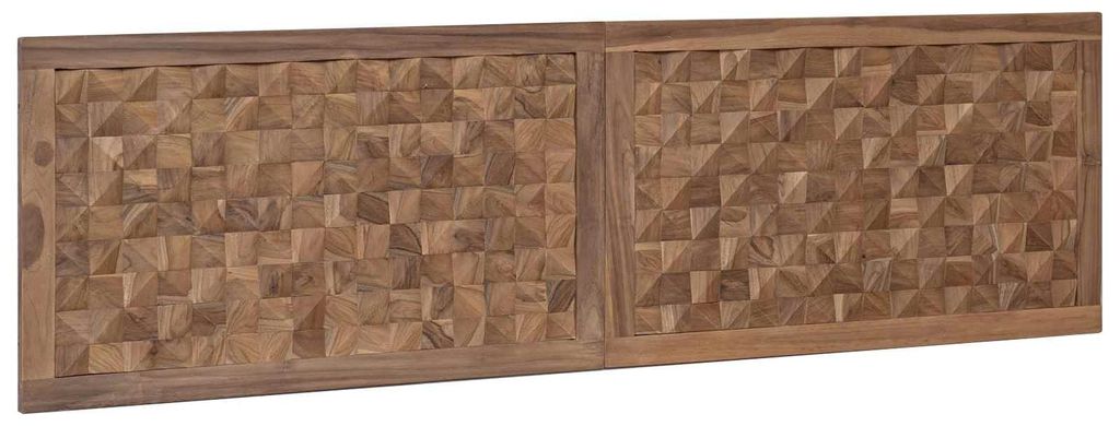 vidaXL Bettkopfteil Natur Massivholz Teak