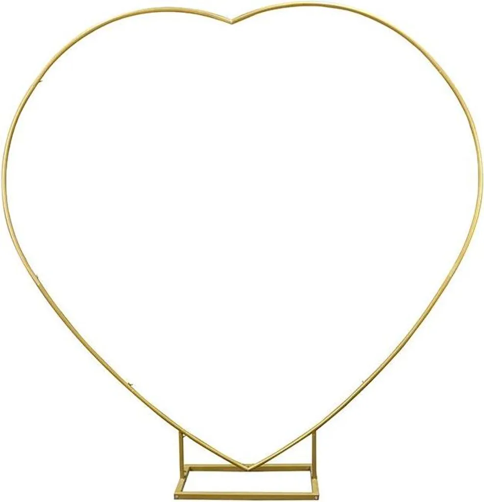 Arche de mariage cœur dorée 200cm - Support décoration florale métal