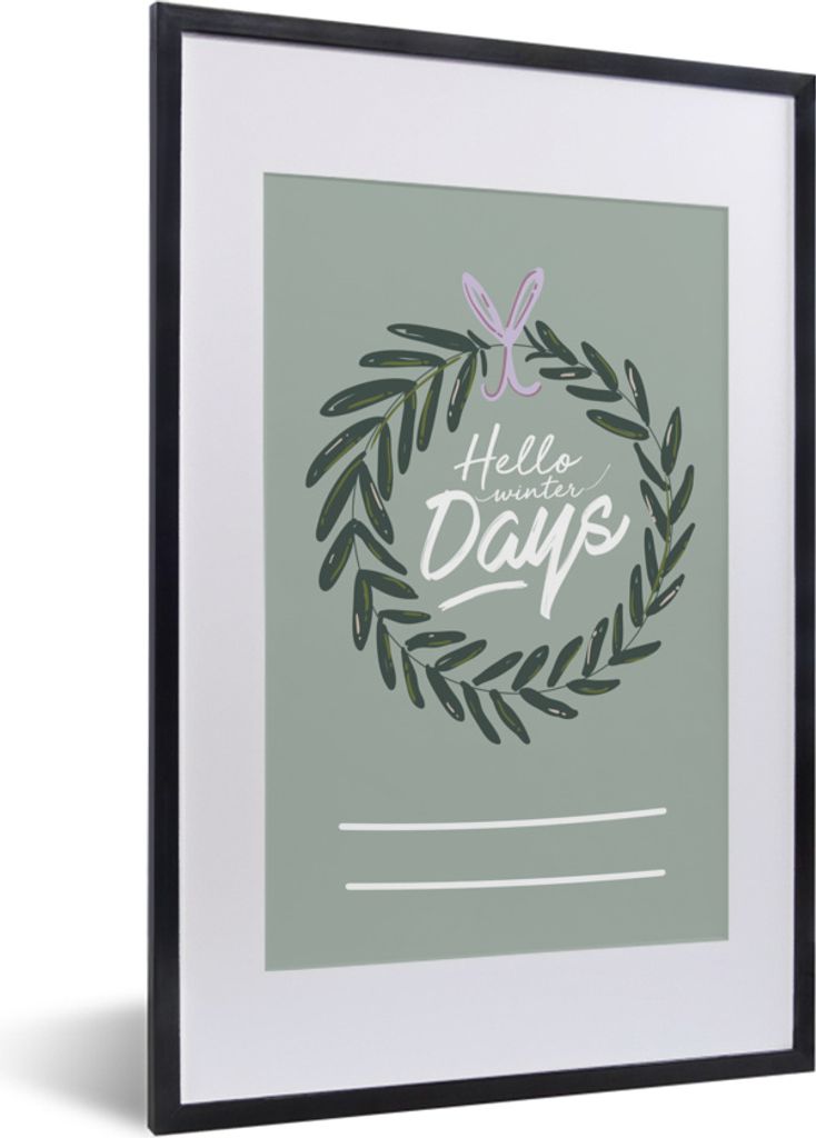 MuchoWow® MuchoWow® Gerahmtes Poster Hallo Wintertage" - Produktbild 