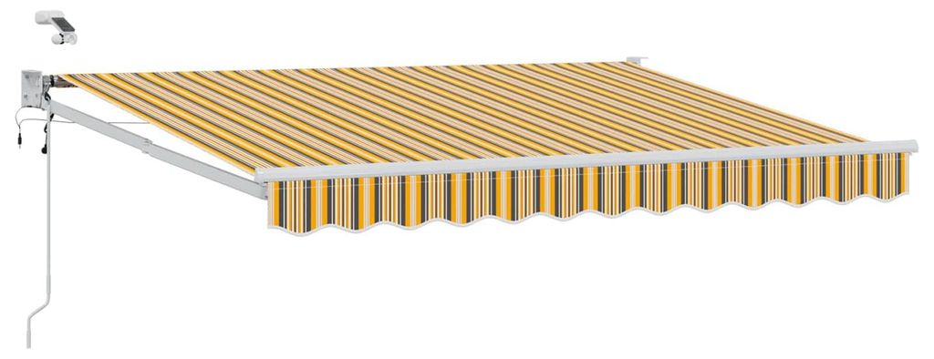 vidaXL Elektrische ausziehbare Markise Gelb und Grau 3,5 x 2 m