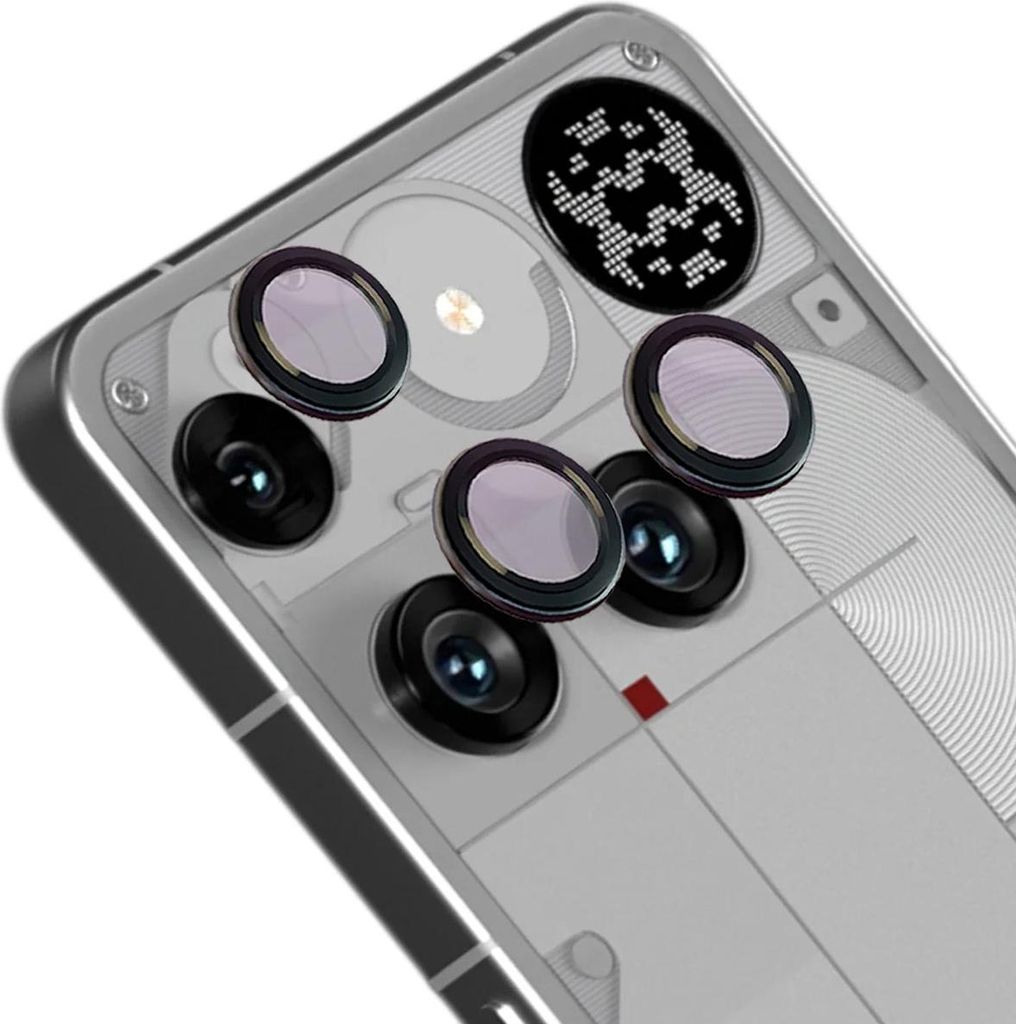 Bizon Glass Snap Linse für Nothing Phone (3) schwarzer Rahmen