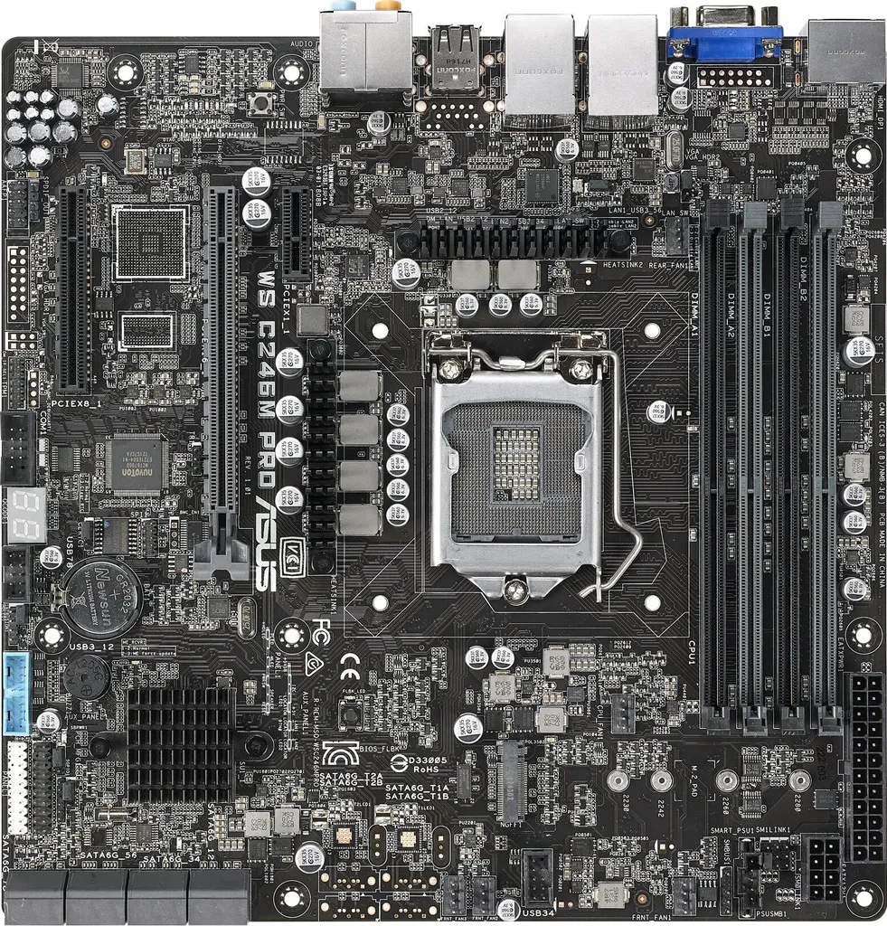 Carte Mère ASUS WS C246M PRO Double LAN et USB 3.1 Gen 2 Haute Vitesse