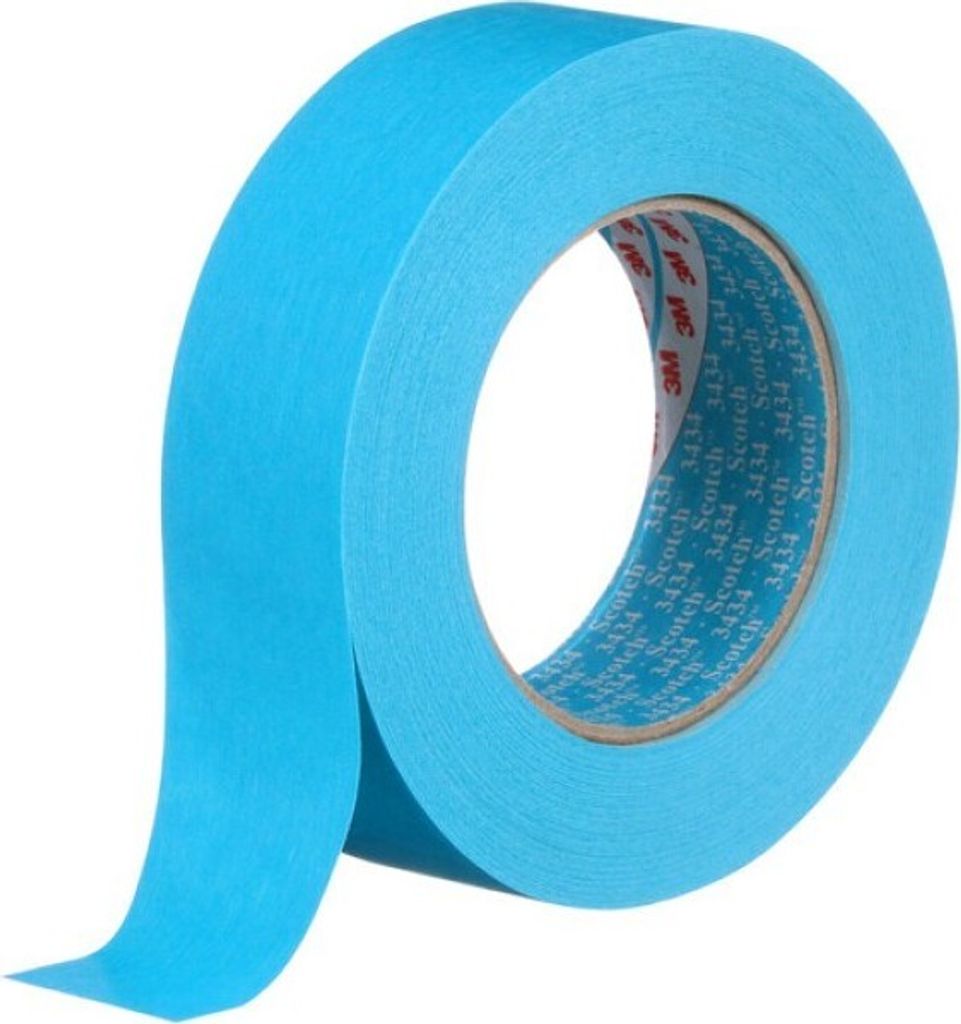 3M Scotch 3434, Abdeckband, Lackierband, Kreppband 36mm x 50m. blau