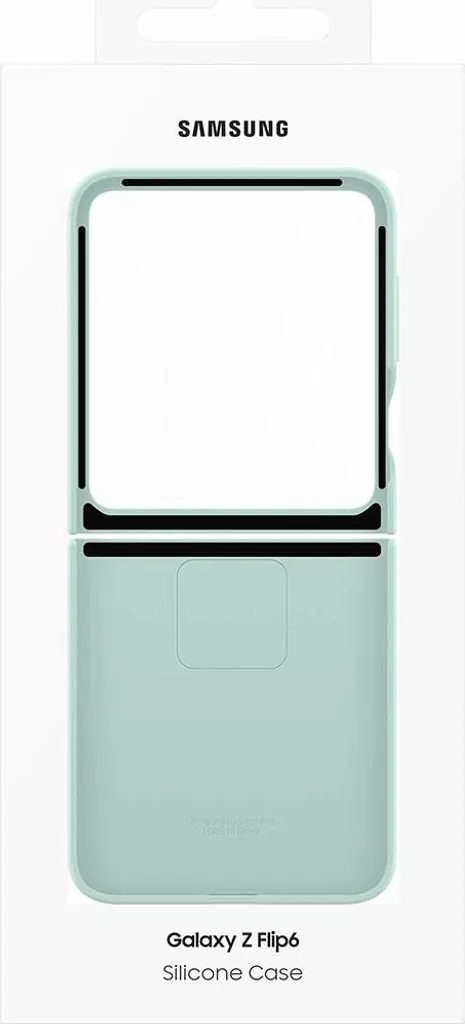 Cover Silicone Samsung Galaxy Z Flip6 Menta EF-PF741TMEGWW con Anello - 10