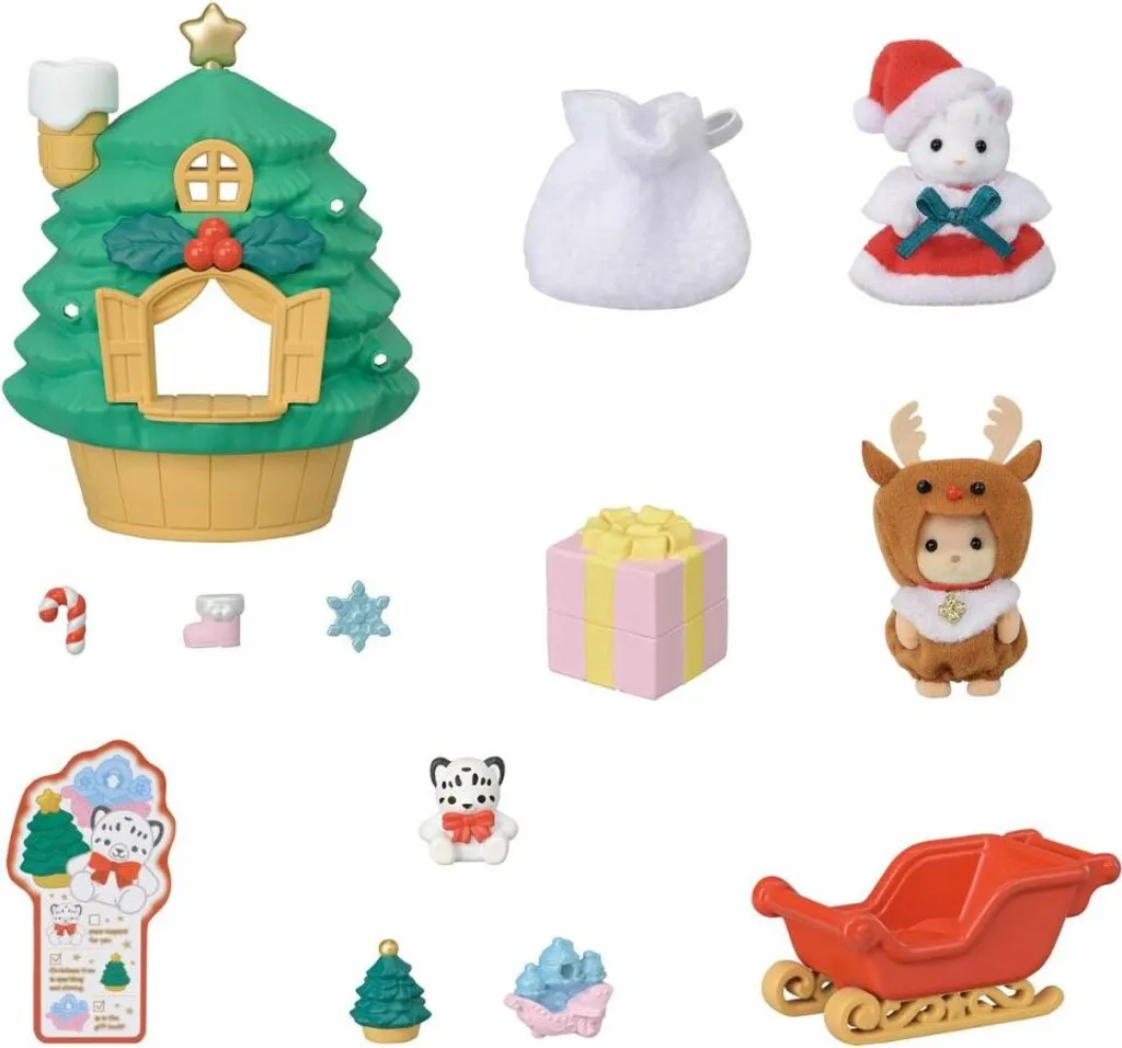 Maison avec Arbre de Noël et Bébés : Décor Complet pour Petit Espace - 6