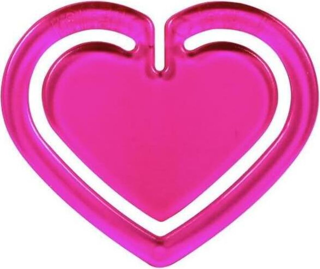Büroklammern Herzklip 30mm VE=1000 Stück kristallpink