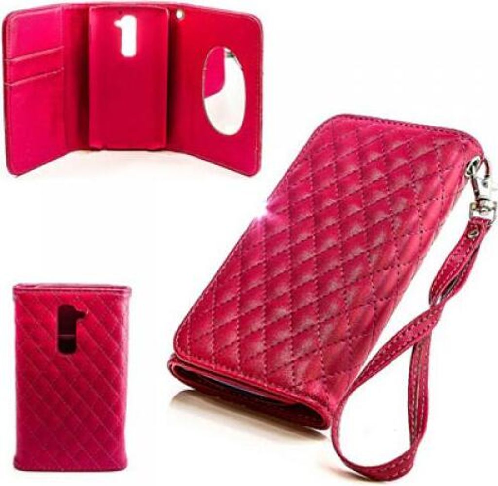 LG G2 (D802) Booksytle Handtasche Mirror Pink