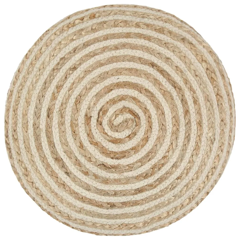 vidaXL Pouf Poggiapiedi 40x45cm Juta Naturale - Seduta Imbottita EPS