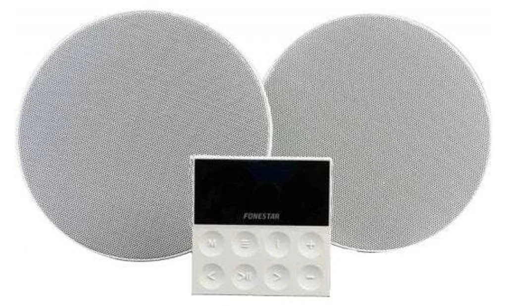 Ensemble Audio pour Cuisine et Salon avec 2 Enceintes Plafond Bluetooth