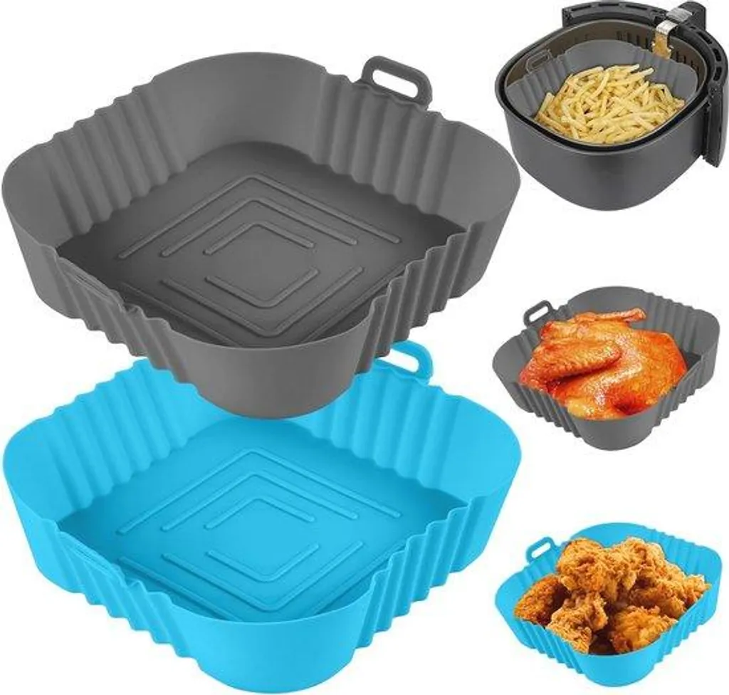 Sacs silicone friteuse à air 19,8 cm antiadhésifs - Haute résistance