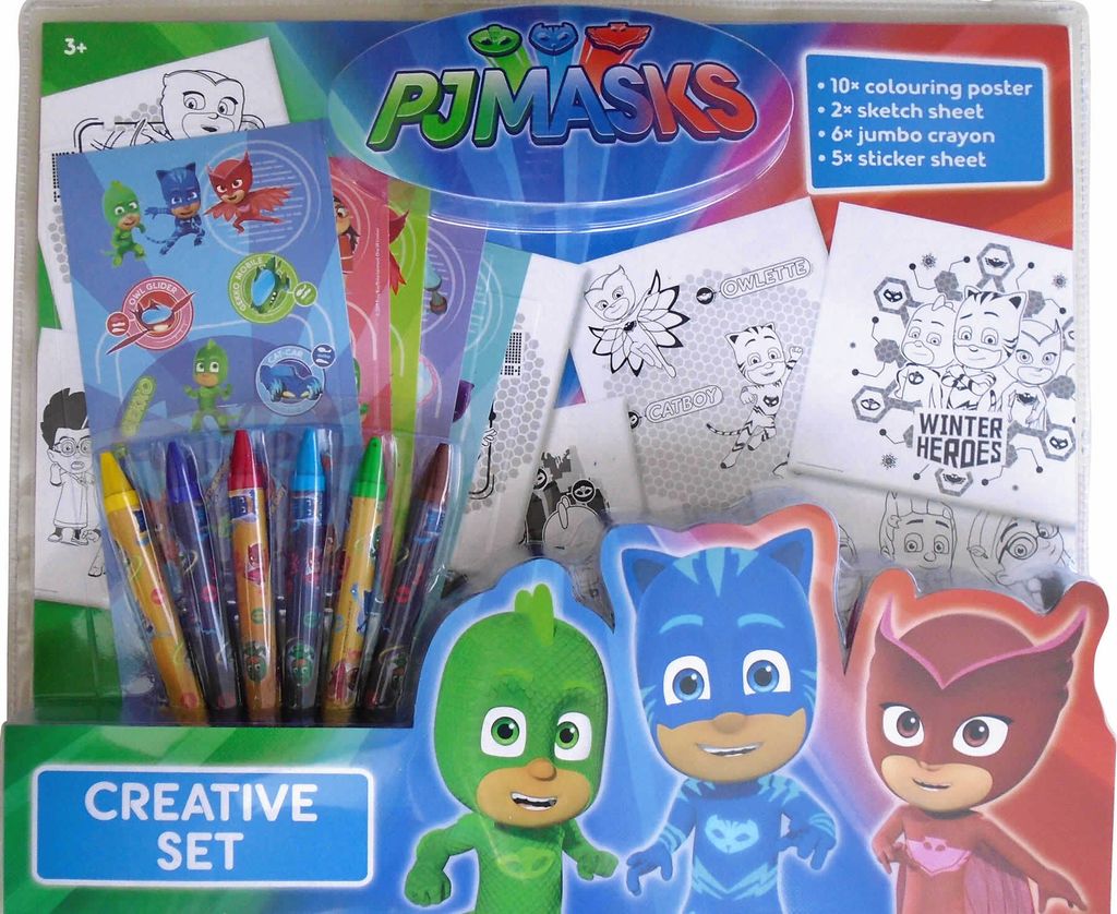Paxos Malset PJ Masks Pyjamahelden Kreativset mit Stiften Produktbild 