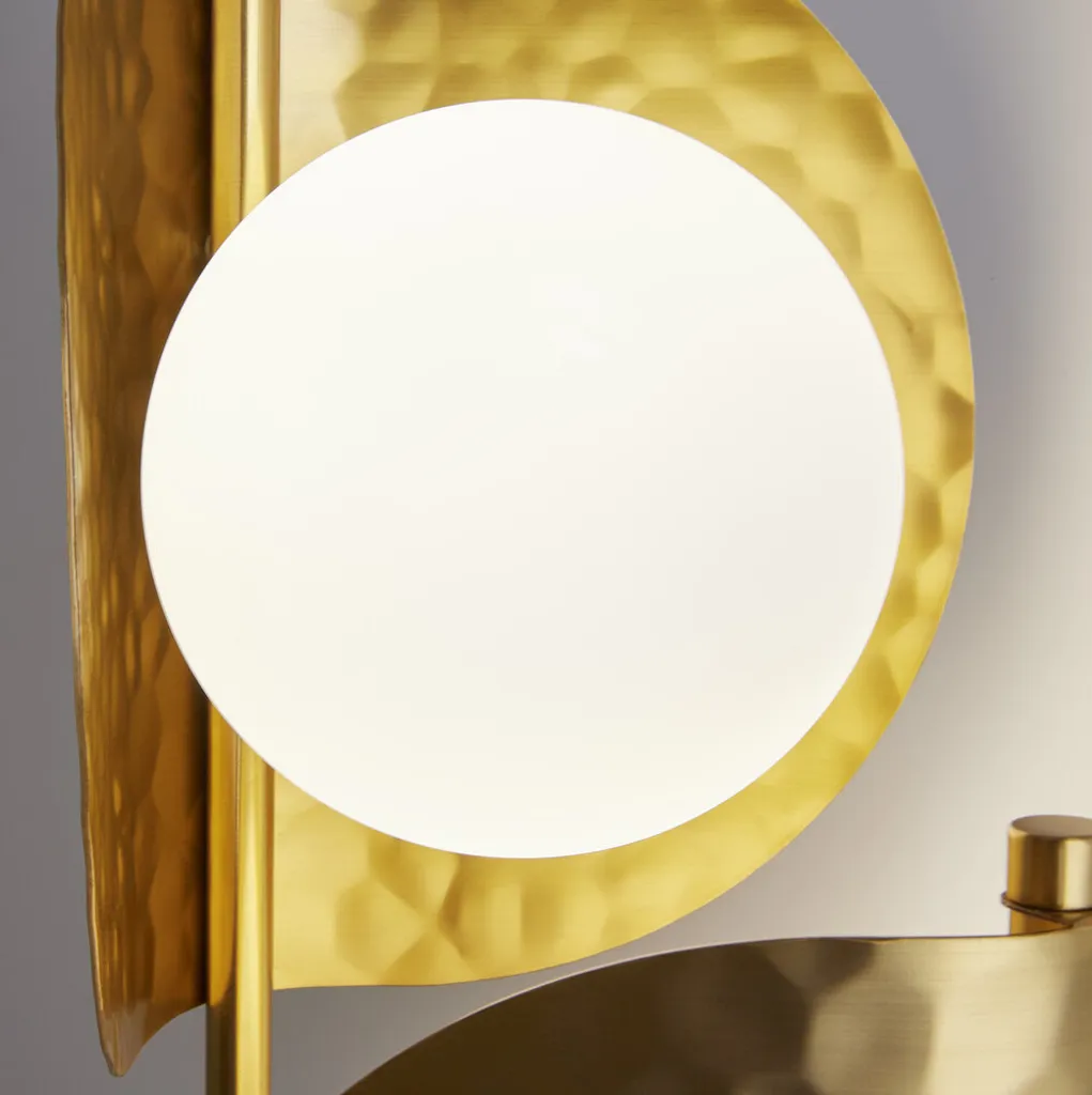 Applique dorée Maytoni Tropic avec double diffuseur en verre opalin - 4
