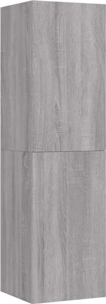 Porta TV a Parete 110x30 Grigio Sonoma - Organizzazione Cavi TV