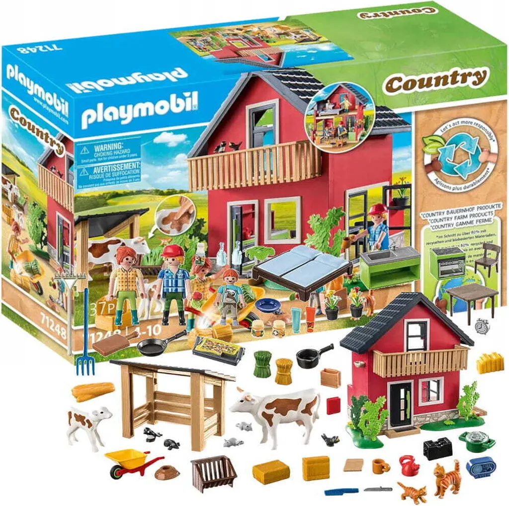 PLAYMOBIL Country 71248 La Ferme avec de nombreux animaux et accessoires