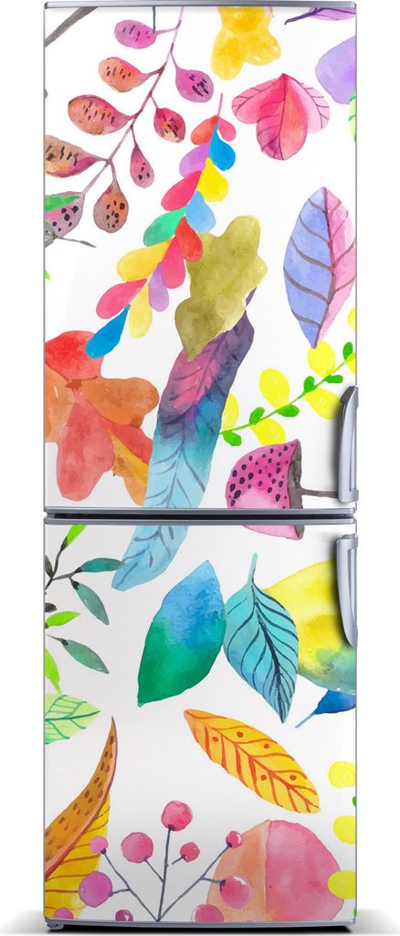 Tulup Kühlschrankdekoration - Magnetmatte - 60 cm x 180 cm - Magnet auf dem Kühlschrank - Blätter Und Pilze