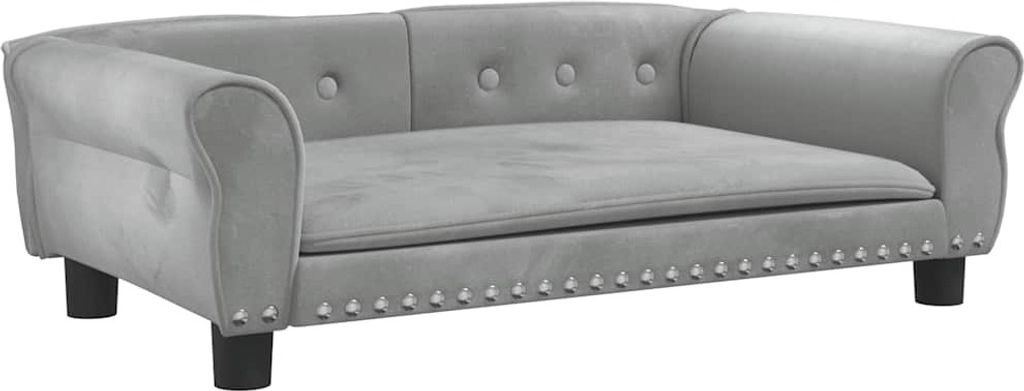 vidaXL Svetlošedý pelech pre psov 95x55x30 cm Velvet Obrázok produktu 