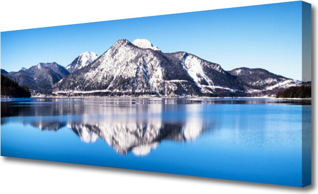Tulup Leinwand-Bilder 125x50 Wandbild Canvas Kunstdruck See Gebirge Landschaft