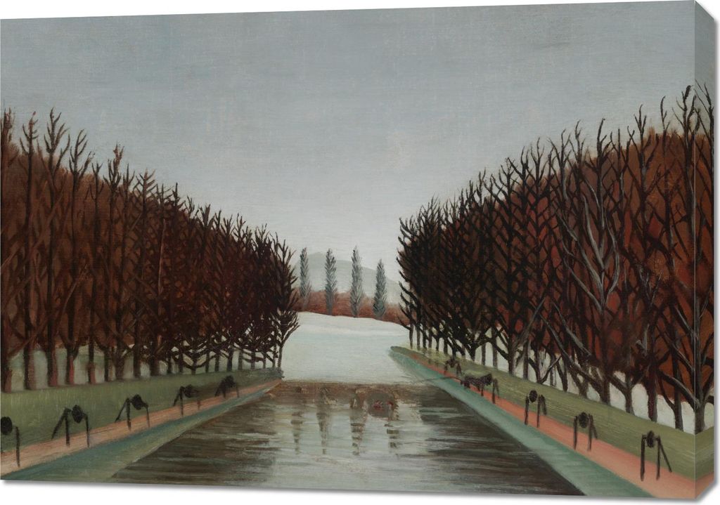 Bild 100x70cm Le Canal, Rousseau Vintage für das Wohnzimmer