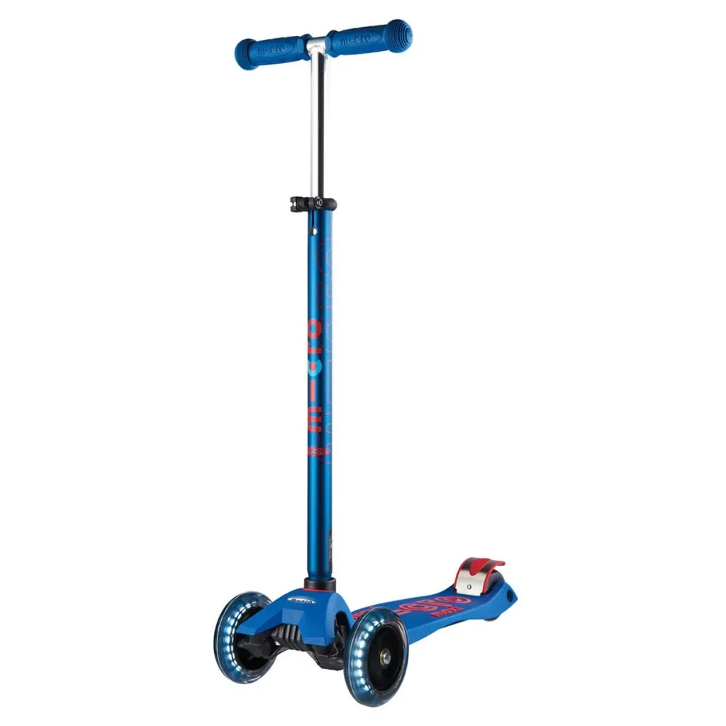 Trottinette Maxi Micro Deluxe LED Aqua avec Roues Lumineuses et Design