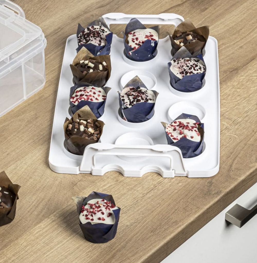 HI Aufbewahrungsbox für 12 Cupcakes 6 L Transparent Produktbild 4