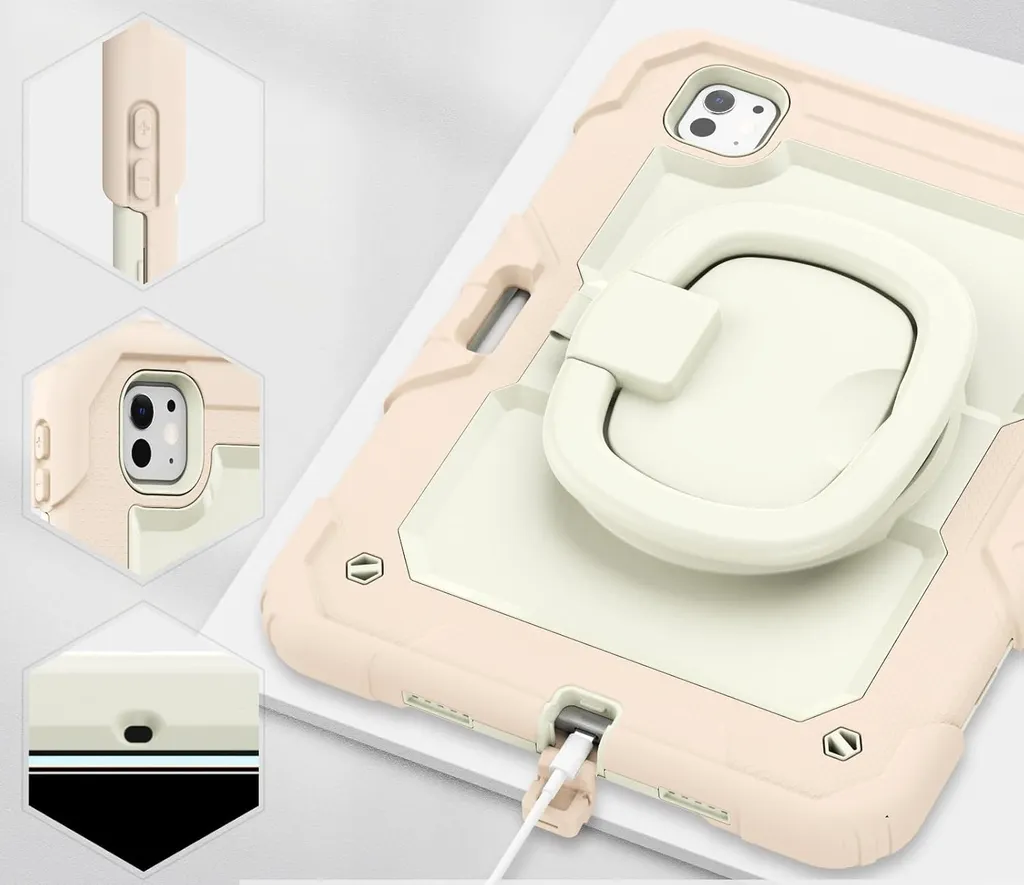 Custodia per iPad Air 5/Air 4/Pro 11" con supporto e stilo Rosa - 4