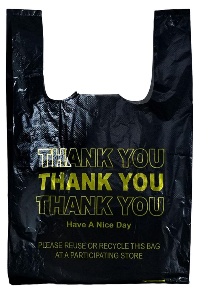 50 Stück Einkaufstüten mit Henkeln, robuste Plastiktüten, Dankeschön-Einkaufstaschen für Einzelhandelsgeschäfte, Verpackung für Außer-Haus-...