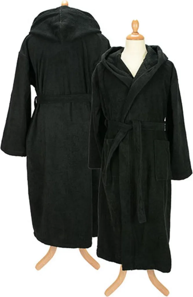Vivi il Comfort Regale: Accappatoio A&R 026.50 Nero XXL con Cappuccio