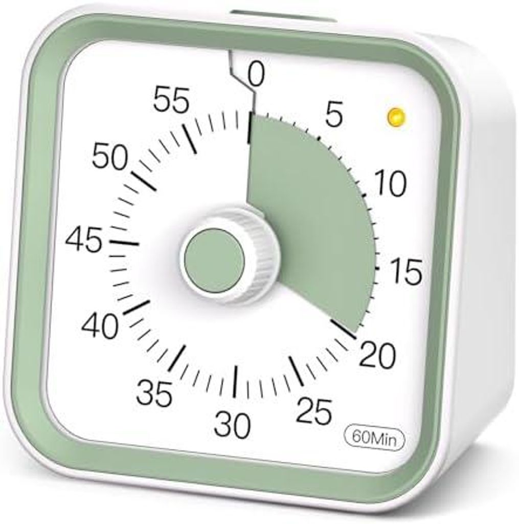 Visueller Timer Kinder mit Pausenfunktion, 60 Minuten Countdown Timer für Kinder Schreibtischstudie, Bürotisch und Meetings, Kochen in der Küche...
