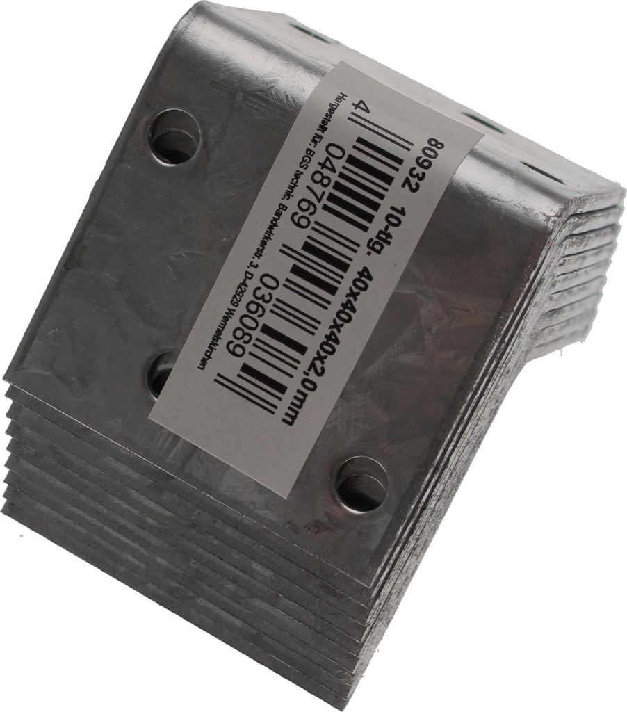 KRAFTMANN 80932 Winkelverbinder 40x40x40 mm, 10-tlg.