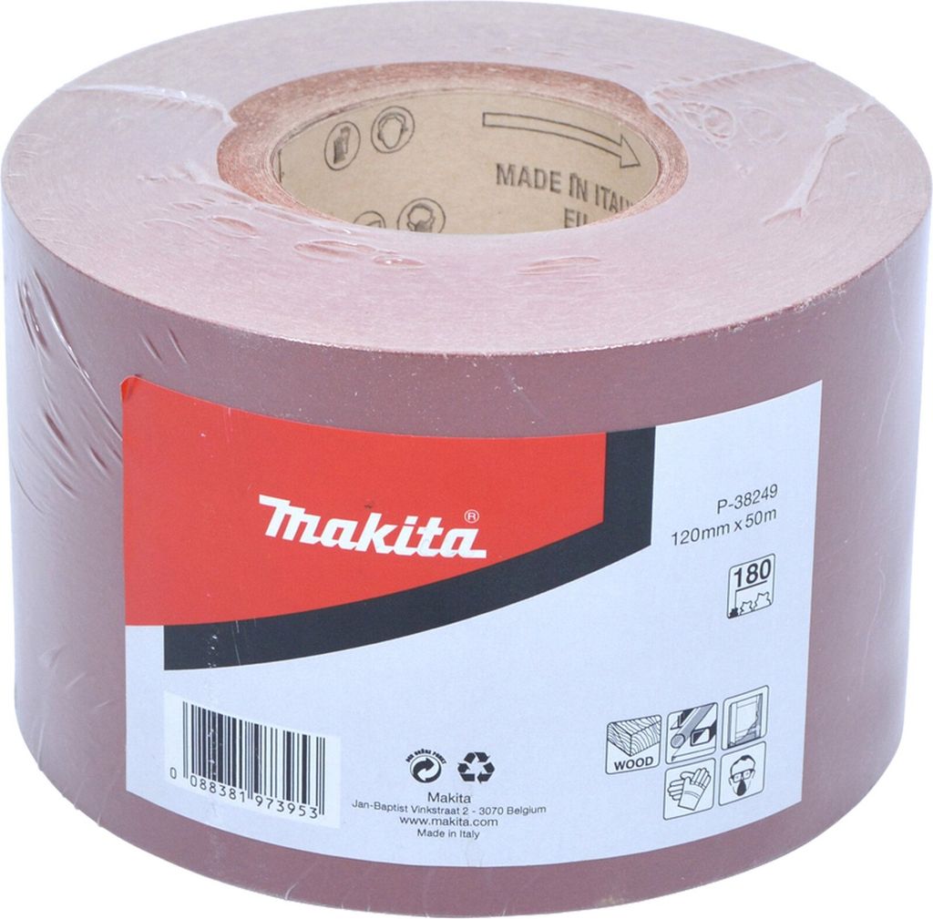 Makita Schleifpapier-Rolle 120 mm x 50 m, Körnung 180