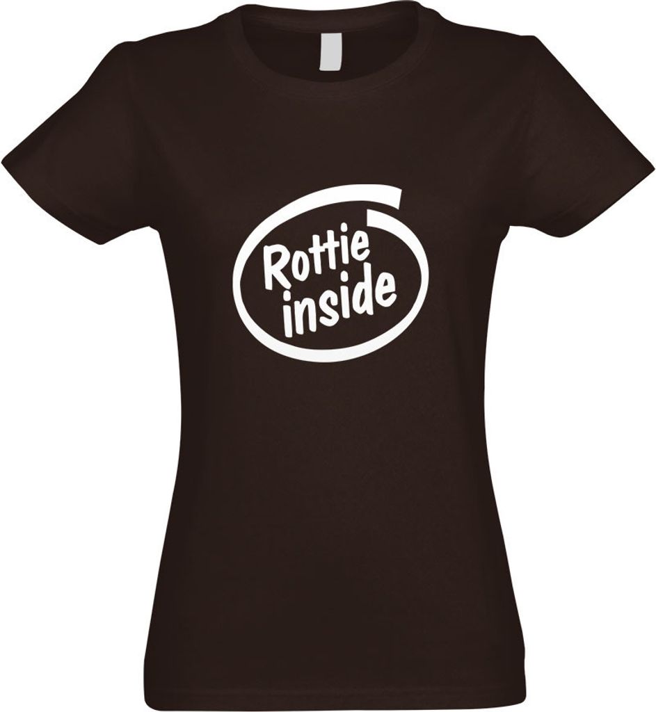 Kiwistar - T-Shirt tailliert - Damen - Chocolate - Rottie Inside - mit Motiv Bedruckt - Funshirt Design - Sport - Freizeit - Damen - S