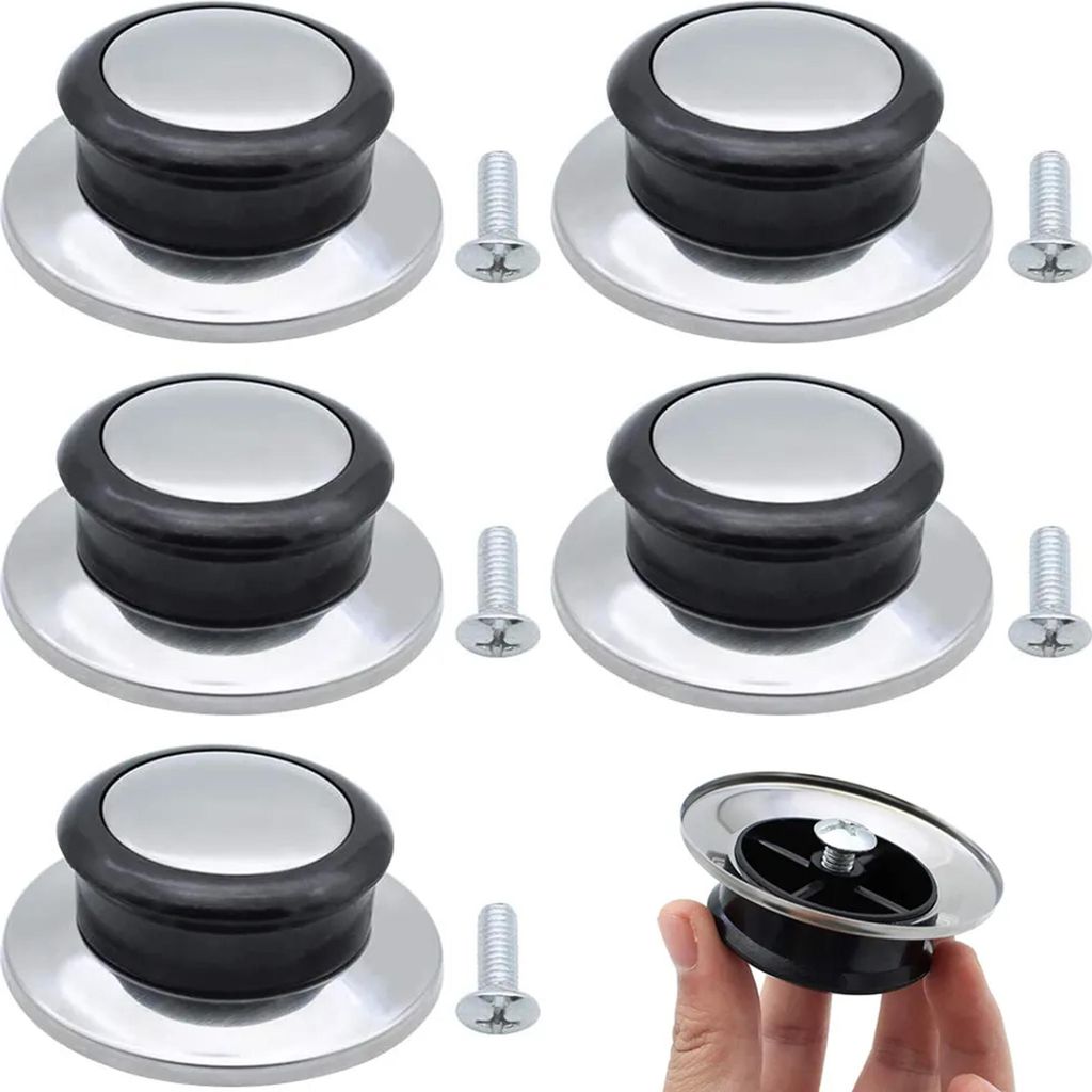 6 Stück Universal Topfdeckelgriffe Topfdeckelknauf Deckelgriff Ersatzgriff für Topfdeckel, Pfannen & Wasserkocher