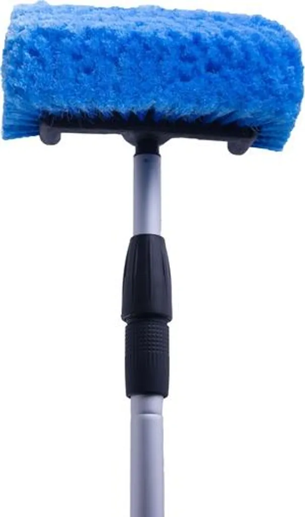 Manche télescopique à passage d'eau 4m avec brosse à cinq faces pro