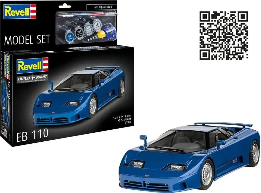 Maquette à monter Bugatti EB110 Revell projet créatif adulte 1/24 - 3