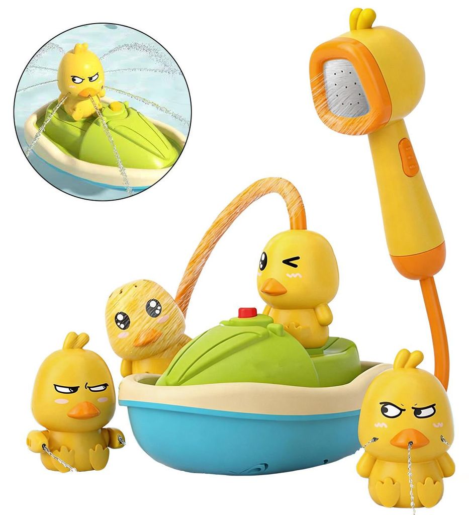 Elektrisches Enten Badespielzeug mit Duschfunktion, Wasserspielzeug für Kinder als Geschenkidee