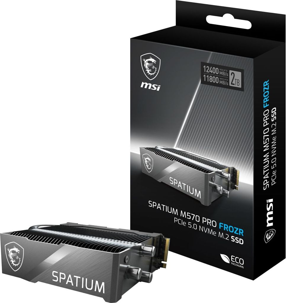 MSI SPATIUM M570 PRO FROZR 2TB SSD 12400MB/s NVMe PCIe 5.0 Produktbild 