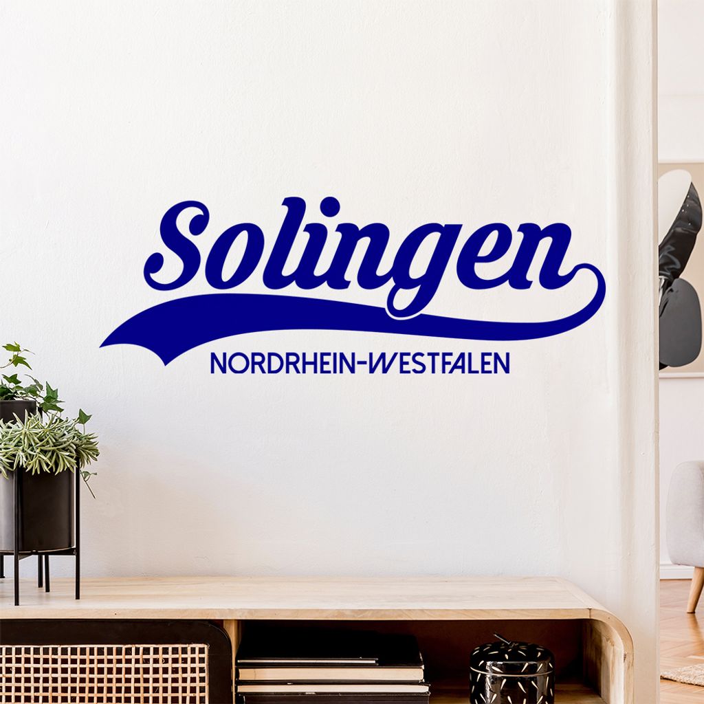 Solingen Nordrhein-Westfalen Wandtattoo Wandaufkleber Wall Sticker - Dekoration, Küche, Wohnzimmer, Schlafzimmer, Badezimmer