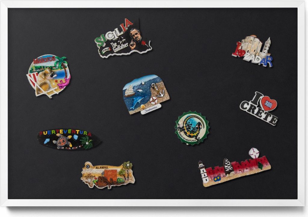 Magnetboard 60x40 cm – Weißer Rahmen – Farbe Schwarz – Weißwandtafel, Magnetische Tafel – Büro, Magnetpinnwand