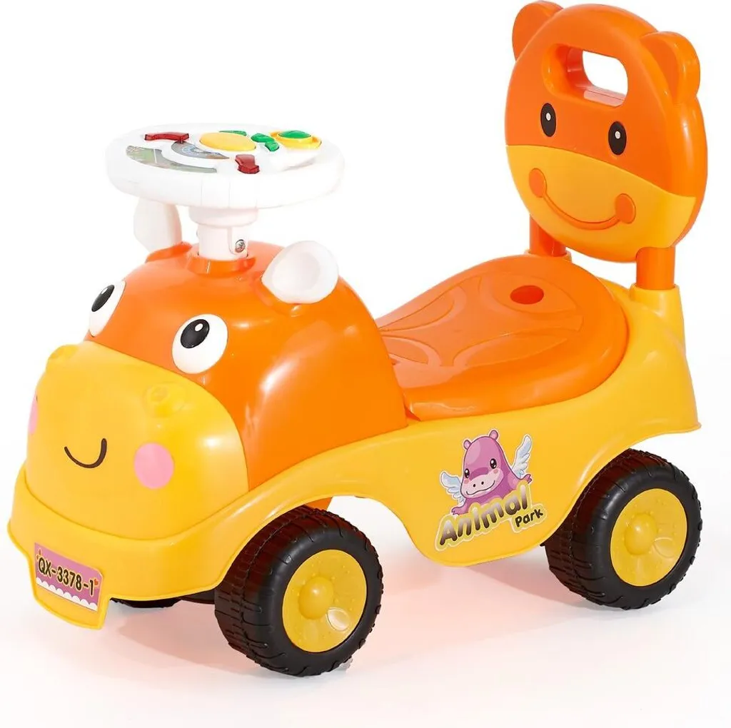 Poussette à roulettes 22 kg avec klaxon et sons musicaux pour enfant