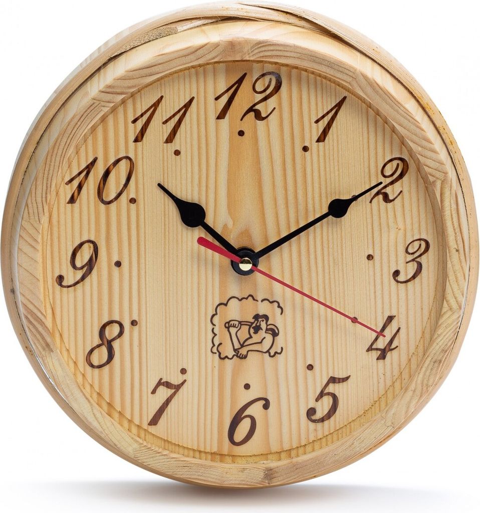 Suleno Sauna Wanduhr Ø 22 cm Kübel-Design 20151-1