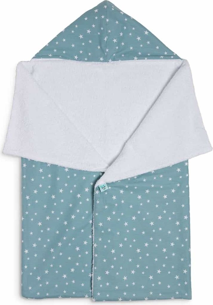 pic Bear Baby-Bade-Kapuzenhandtuch Babyhandtuch aus Baumwolle 70x110cm Motiv: Sterne trellis