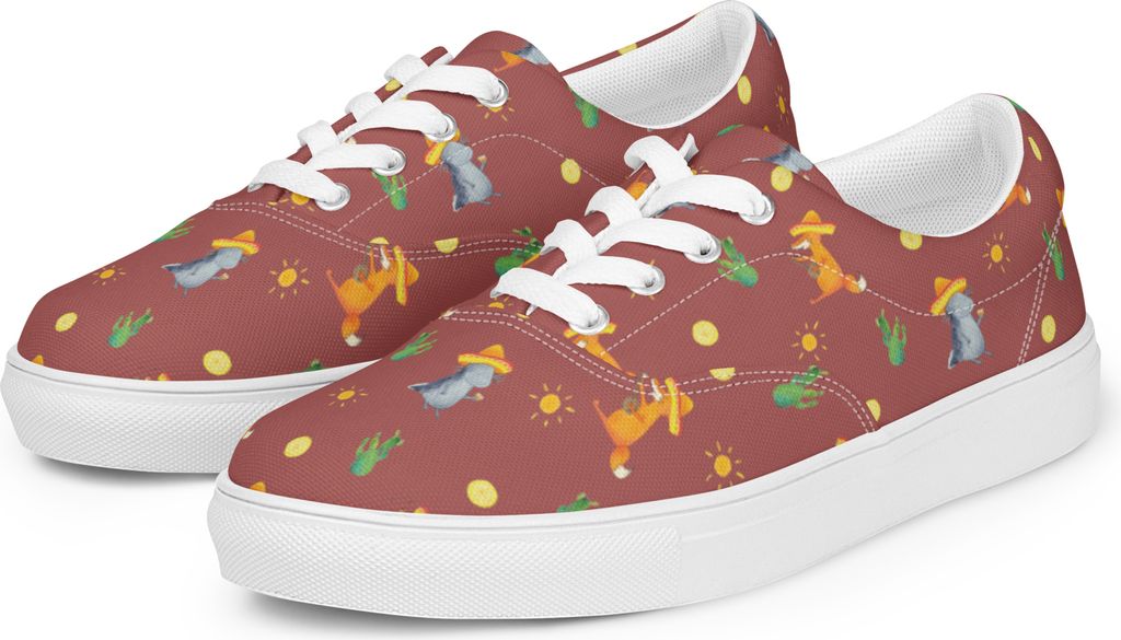 Mr. & Mrs. Panda Turnschuhe Damen Axolotl Tequila Größe 38 - Rot - Geschenk, Mexiko, Party, Sportschuhe, Urlaub, Mexico, Stoffschuh, Canvas Schuh...