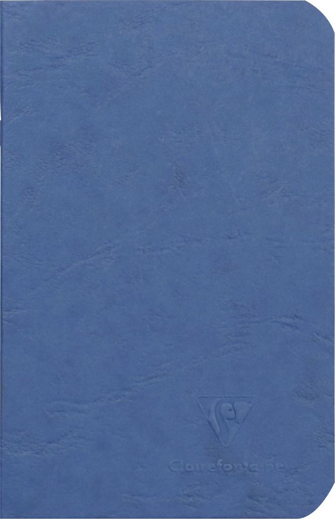 Clairefontaine 734104C Heft AgeBag, 9 x 14 cmk, Taschenformat, ideal für unterwegs, blanko, 48 Blatt, 1 Stück, blau