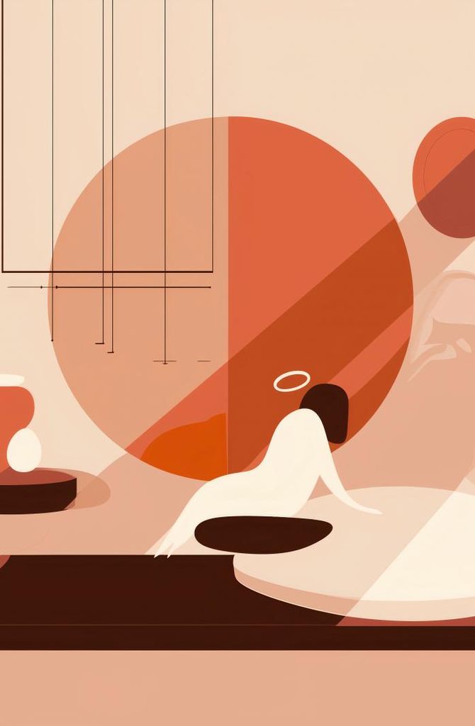 Plakat 56,6x86,4cm Ruhe in der Geometrischen Sonne